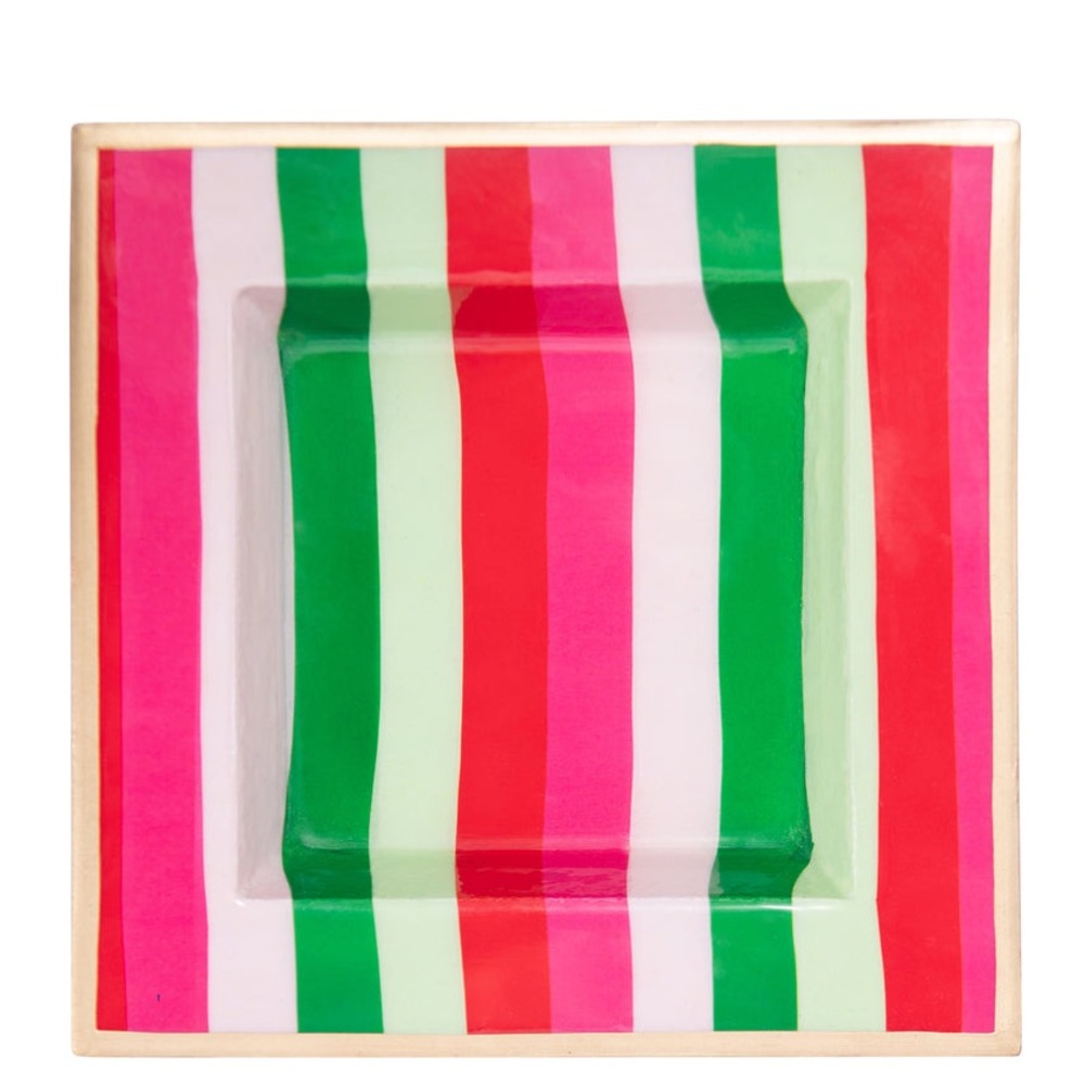 Jaye’s Studio Striped Smidge Tray. Stripes. 6x6”